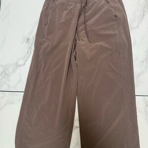 Athleta Avenue Wide Leg Crop Pants in Taupe
